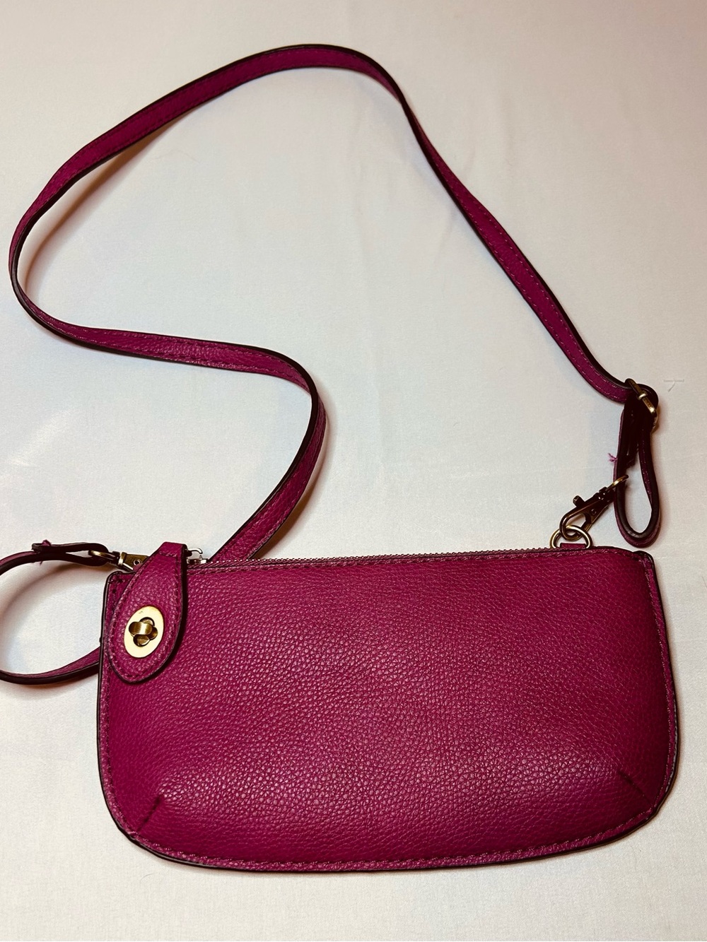 Joy Susan magenta  Pebble Faux Leather Crossbody